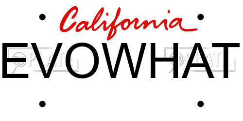 EVOWHAT California License Plate