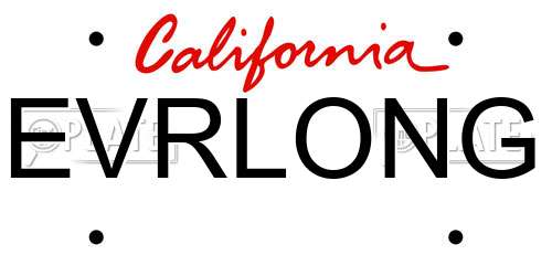 EVRLONG California License Plate