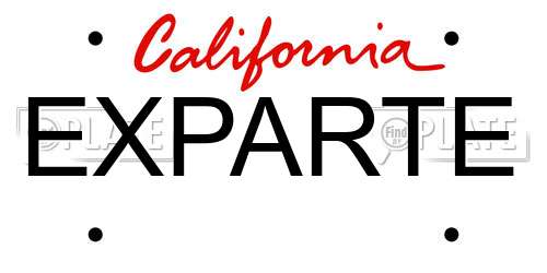 EXPARTE California License Plate