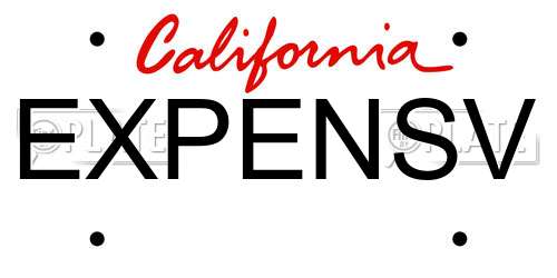 EXPENSV California License Plate