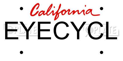 EYECYCL California License Plate
