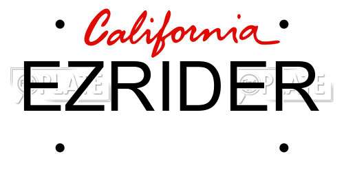 EZRIDER California License Plate