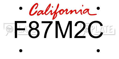 F87M2C California License Plate