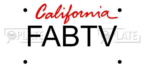 FABTV California License Plate