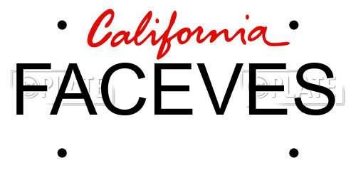 FACEVES California License Plate