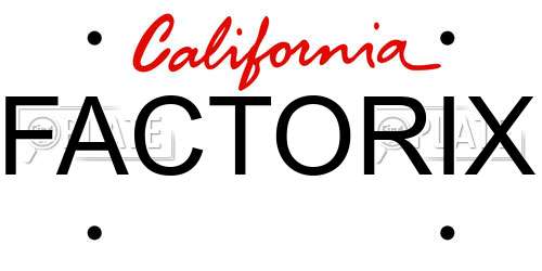 FACTORIX California License Plate