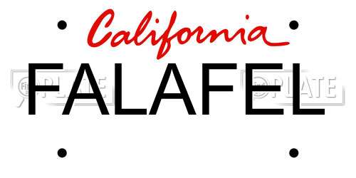 FALAFEL California License Plate