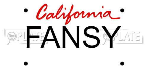 FANSY California License Plate