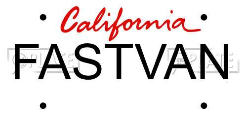 FASTVAN California License Plate