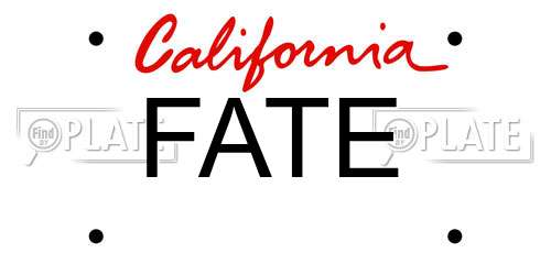 FATE California License Plate