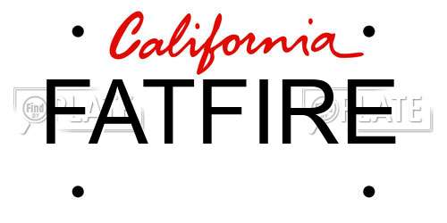 FATFIRE California License Plate