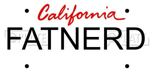 FATNERD California License Plate