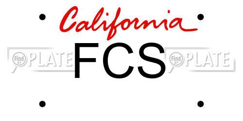 FCS California License Plate