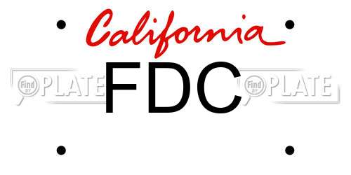 FDC California License Plate