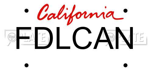 FDLCAN California License Plate
