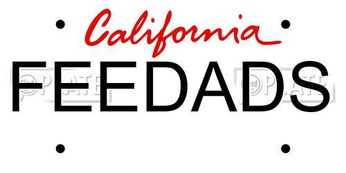 FEEDADS California License Plate