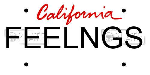 FEELNGS California License Plate