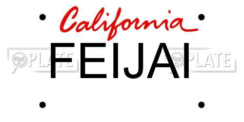 FEIJAI California License Plate