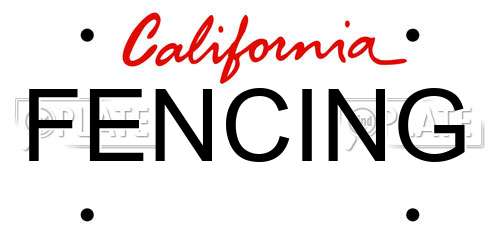 FENCING California License Plate