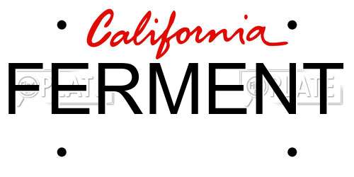 FERMENT California License Plate