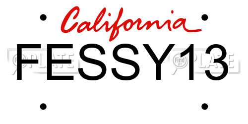 FESSY13 California License Plate