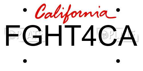 FGHT4CA California License Plate