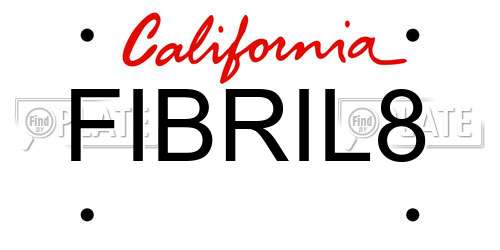 FIBRIL8 California License Plate