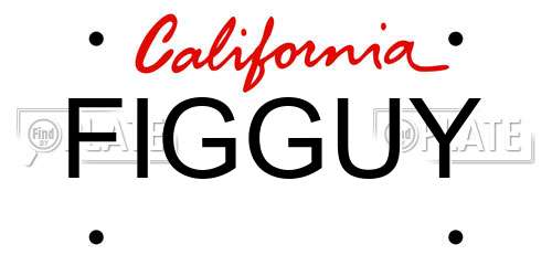 FIGGUY California License Plate