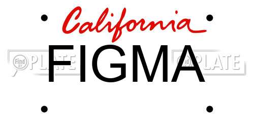 FIGMA California License Plate