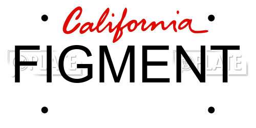 FIGMENT California License Plate