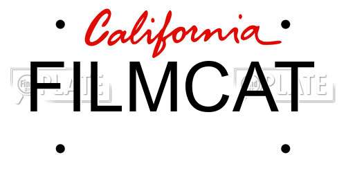 FILMCAT California License Plate