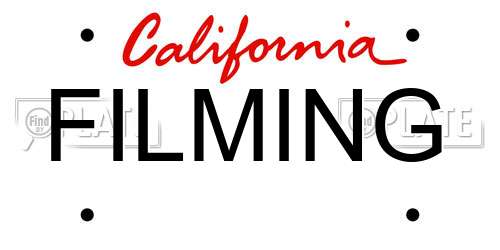 FILMING California License Plate