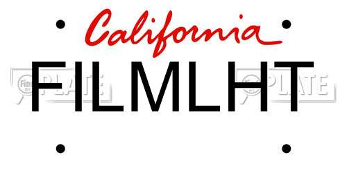 FILMLHT California License Plate