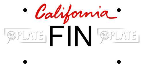 FIN California License Plate