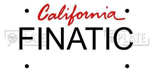 FINATIC California License Plate