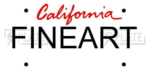 FINEART California License Plate