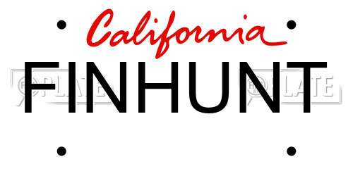 FINHUNT California License Plate