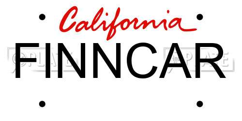 FINNCAR California License Plate