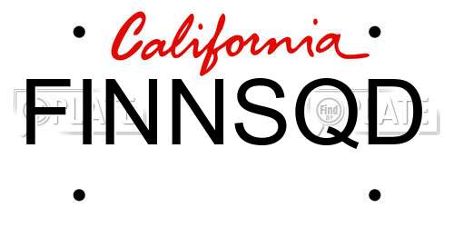 FINNSQD California License Plate