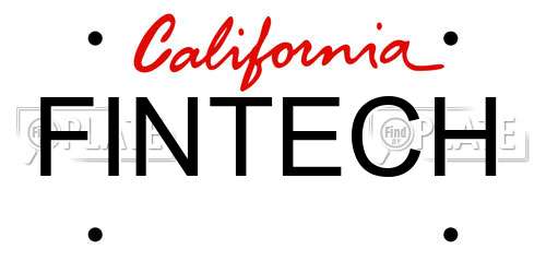 FINTECH California License Plate