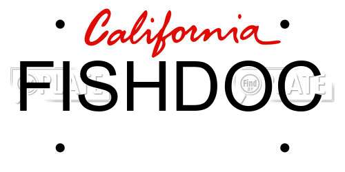 FISHDOC California License Plate