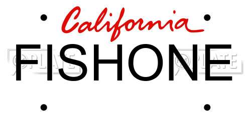 FISHONE California License Plate