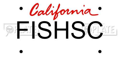 FISHSC California License Plate