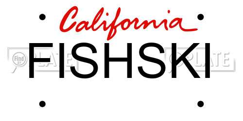 FISHSKI California License Plate