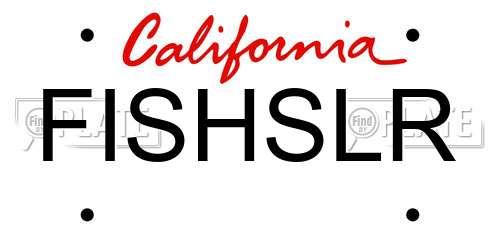 FISHSLR California License Plate