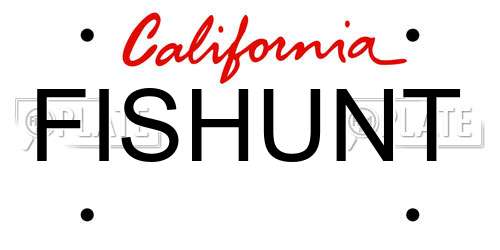 FISHUNT California License Plate