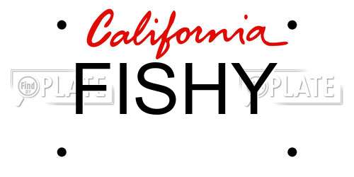 FISHY California License Plate