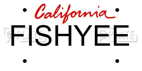 FISHYEE California License Plate