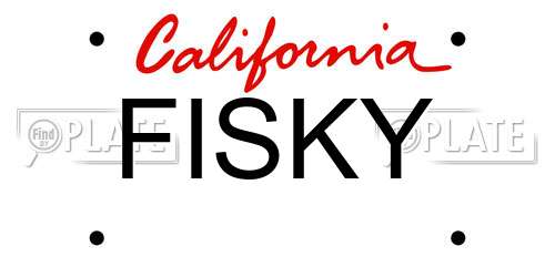 FISKY California License Plate