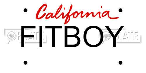 FITBOY California License Plate